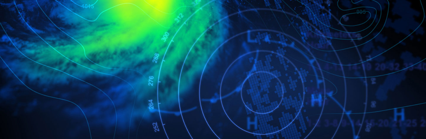 SRW 2.1.0 release banner abstract background showing Weather and Storm - 3D Rendering